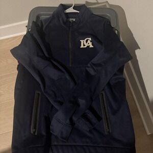 New Era LCA Navy Blue Quarter Zip Pullover Jacket Men's Size L G